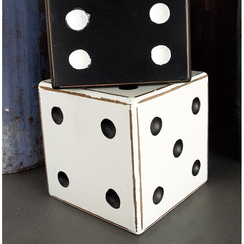 Cole & Grey Wood Dice Table Decor Box & Reviews Wayfair